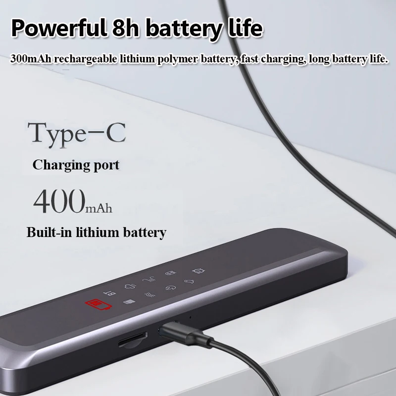 Under Pillow Bone Conduction Bluetooth Speaker White Noise Sleep Aid Soundbar with LED Display Timed Shutdown TF Card Music Play - Image 6